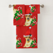 Jack Russell Terrier Christmas Bad Handdoek (Insitu)