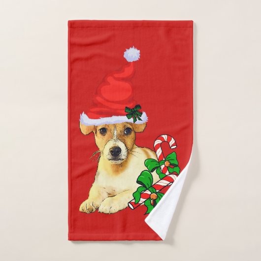 Jack Russell Terrier Christmas Bad Handdoek (Handdoek)