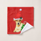 Jack Russell Terrier Christmas Bad Handdoek (Wasdoekje)