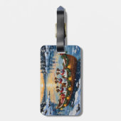 Jack Russell Terrier Christmas Boat Holiday Bagagelabel (Achterkant verticaal)