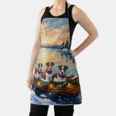 Jack Russell Terrier Christmas Boat Holiday Schort (Insitu)