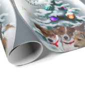 Jack Russell Terrier Christmas Cadeaupapier (Rol Hoek)