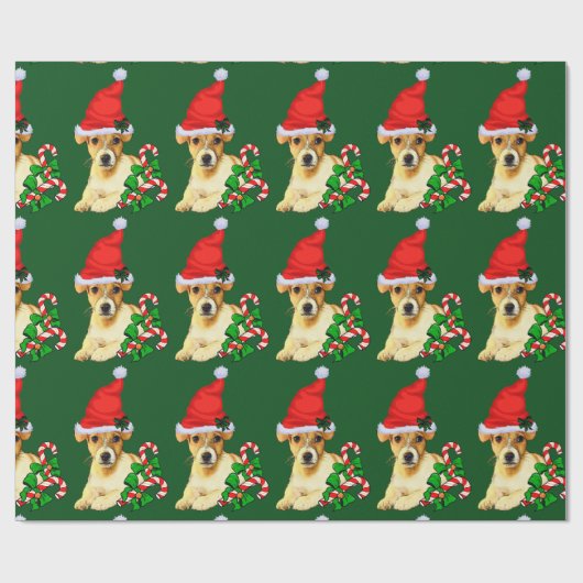 Jack Russell Terrier Christmas Cadeaupapier (Vlak)