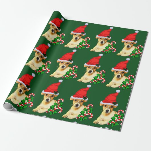 Jack Russell Terrier Christmas Cadeaupapier (Uitgerold)