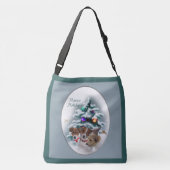 Jack Russell Terrier Christmas Crossbody Tas (Achterkant)