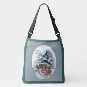 Jack Russell Terrier Christmas Crossbody Tas (Voorkant)
