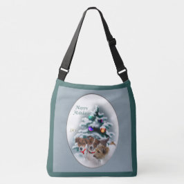 Jack Russell Terrier Christmas Crossbody Tas