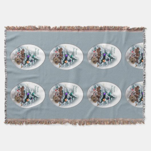 Jack Russell Terrier Christmas Deken (Voorkant)