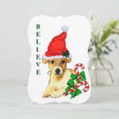 Jack Russell Terrier Christmas Feestdagenkaart (Staand voorkant)