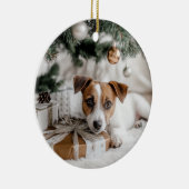 Jack Russell Terrier Christmas Keramisch Ornament (Rechts)
