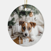 Jack Russell Terrier Christmas Keramisch Ornament (Links)