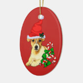 Jack Russell Terrier Christmas Keramisch Ornament (Links)