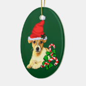 Jack Russell Terrier Christmas Keramisch Ornament (Links)