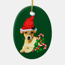 Jack Russell Terrier Christmas Keramisch Ornament