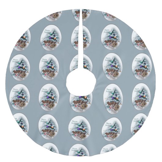 Jack Russell Terrier Christmas Kerstboom Rok (Voorkant)