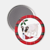 Jack Russell Terrier Christmas Magneet (Voorkant / Achterkant)