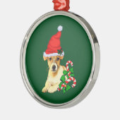 Jack Russell Terrier Christmas Metalen Ornament (Links)