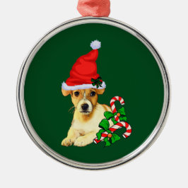 Jack Russell Terrier Christmas Metalen Ornament