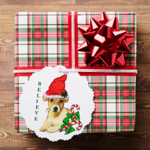 Jack Russell Terrier Christmas Ornament Kaart
