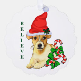 Jack Russell Terrier Christmas Ornament Kaart