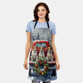 Jack Russell Terrier Christmas Red Truck Holiday Schort (Gedragen)