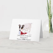 Jack Russell Terrier Christmas Snowflakes Kaart (Achterkant)