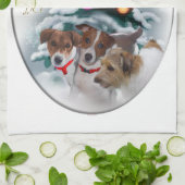 Jack Russell Terrier Christmas Theedoek (Gevouwen)