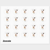 Jack Russell Terrier Dad 2 Ronde Sticker (Vel)