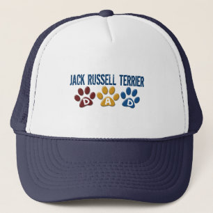 Jack Russell Terrier Dad Paw Print 1 Trucker Pet