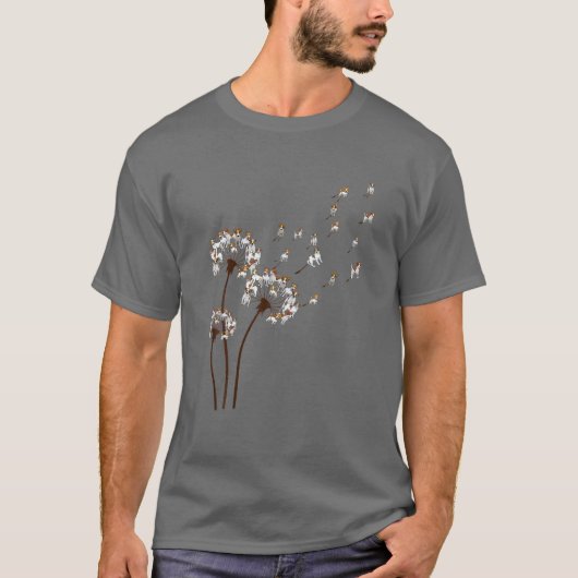 Jack Russell Terrier Dandelion Hondenliefhebbers T-shirt (Voorkant)