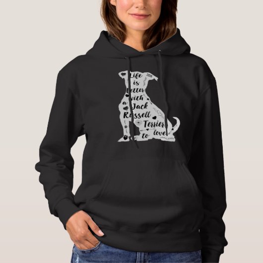 Jack Russell Terrier Design for Terrier Dog Lovers Hoodie (Voorkant)