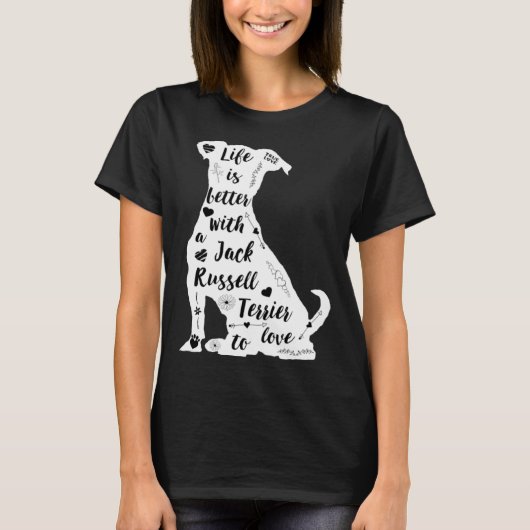 Jack Russell Terrier Design for Terrier Dog Lovers T-shirt (Voorkant)