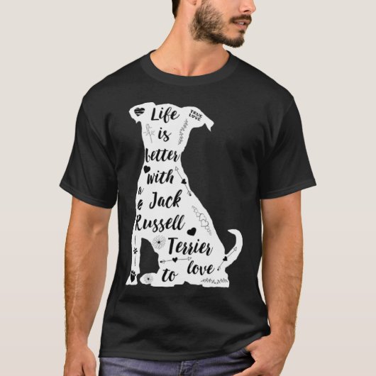 Jack Russell Terrier Design for Terrier Dog Lovers T-shirt (Voorkant)