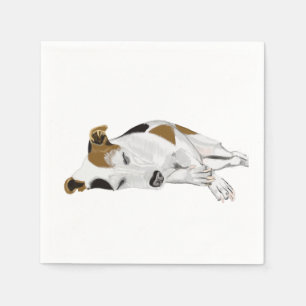 Jack Russell Terrier die rustig slaapt Servetten