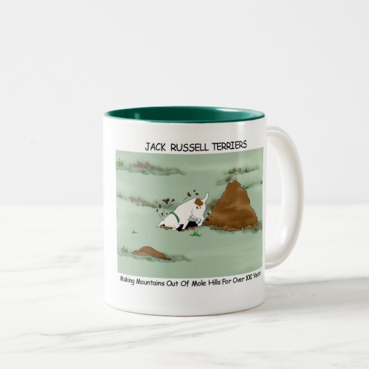 Jack Russell Terrier Digging Mok (Voorkant rechts)