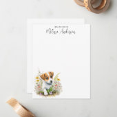 Jack Russell Terrier Dog - Aangepaste aanstekerpup Notitiekaartje (Voorkant / Achterkant in situ)