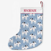 Jack Russell Terrier Dog - Aangepaste naam Kleine Kerstsok (Achterkant)