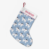 Jack Russell Terrier Dog - Aangepaste naam Kleine Kerstsok (Voorkant (Hangend))