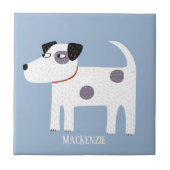 Jack Russell Terrier Dog - Aangepaste naam Tegeltje (Voorkant)