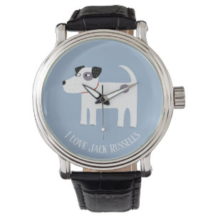 Jack Russell Terrier Dog - aangepaste tekst Horloge