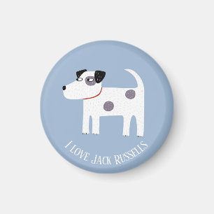 Jack Russell Terrier Dog - aangepaste tekst Magneet