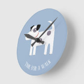 Jack Russell Terrier Dog - aangepaste tekst Ronde Klok (Hoek)
