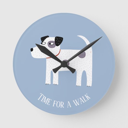 Jack Russell Terrier Dog - aangepaste tekst Ronde Klok (Voorkant)