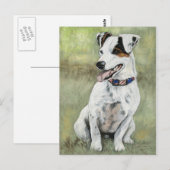 Jack Russell Terrier Dog Art Briefkaart (Voorkant / Achterkant)