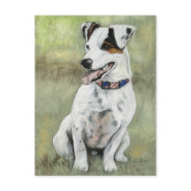Jack Russell Terrier Dog Art Briefkaart