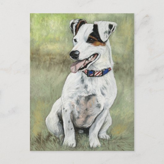 Jack Russell Terrier Dog Art Briefkaart (Voorkant)
