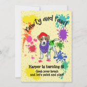 Jack Russell Terrier Dog Art Verjaardagsfeest Uitn Kaart (Voorkant)