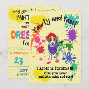 Jack Russell Terrier Dog Art Verjaardagsfeest Uitn Kaart