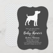 Jack Russell Terrier Dog Baby shower Kaart (Voorkant / Achterkant)