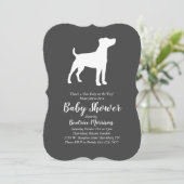Jack Russell Terrier Dog Baby shower Kaart (Staand voorkant)